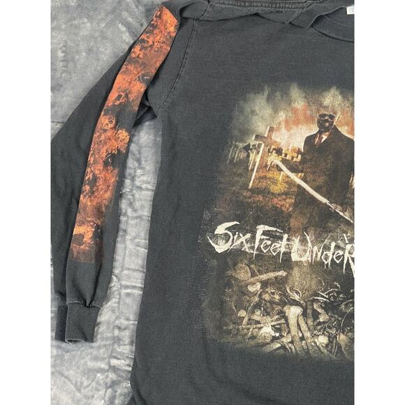 Vintage 2000 Six Feet Under Graveyard Classics Death Metal Shirt Mens M Y2k - Picture 4 of 11